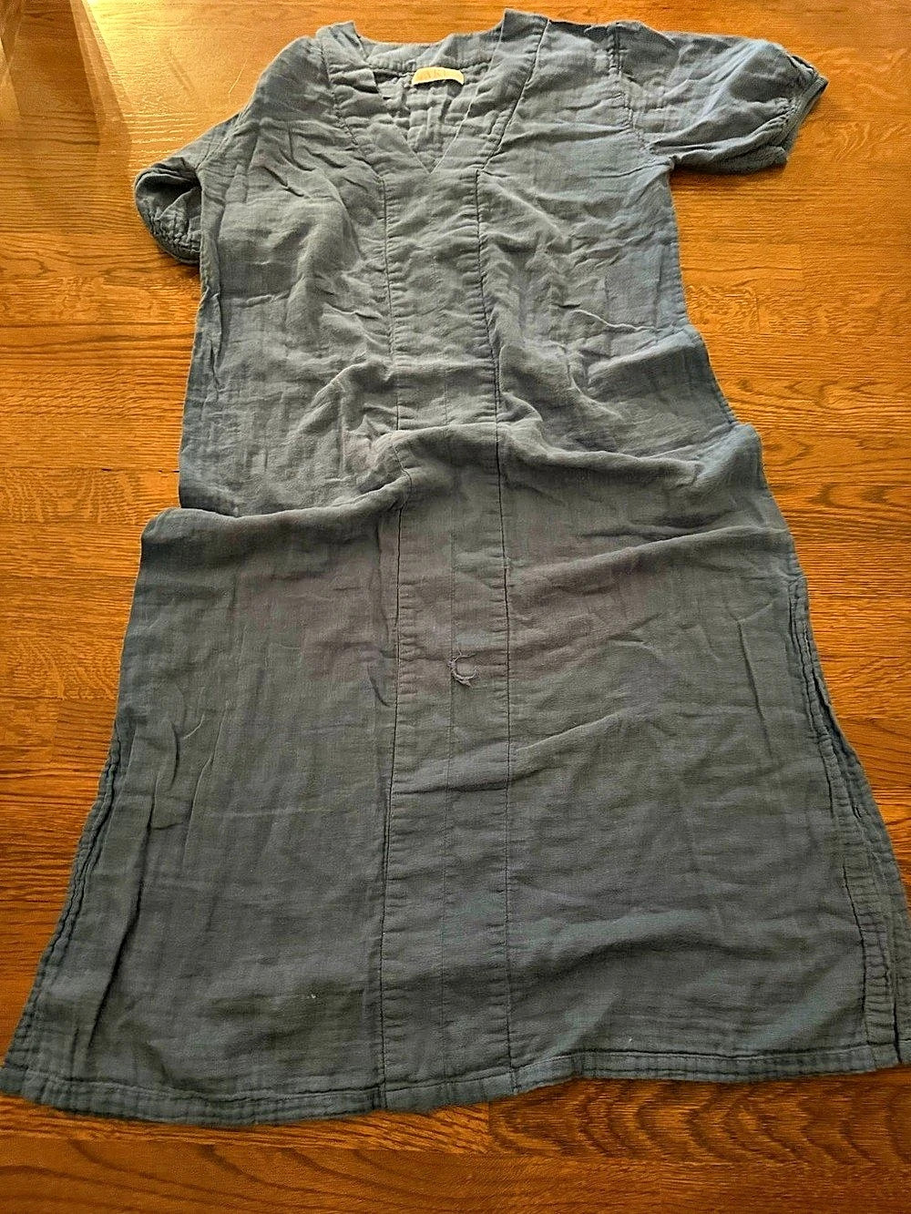Lake pajamas blue gauze caftan Maxi Dress